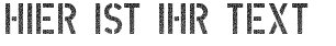 Ihre Vorschau von der Schriftart DIN Schablonierschrift Cracked