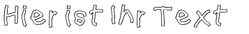 Ihre Vorschau von der Schriftart Squared Hand Outline
