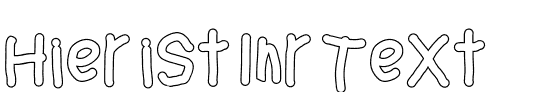 Ihre Vorschau von der Schriftart Thicker Than Outline