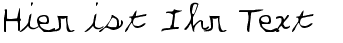 Ihre Vorschau von der Schriftart Parkers hand