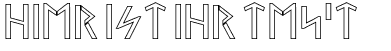 Ihre Vorschau von der Schriftart Stormning Outline