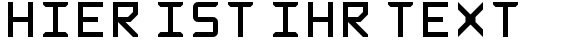 Ihre Vorschau von der Schriftart Rabbid Highway Sign Caps