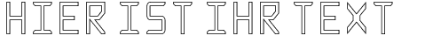 Ihre Vorschau von der Schriftart Rabbid Highway Sign Caps Narrow Outline