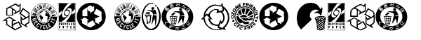 Ihre Vorschau von der Schriftart Recycle It