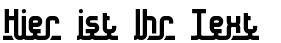 Ihre Vorschau von der Schriftart Underscore