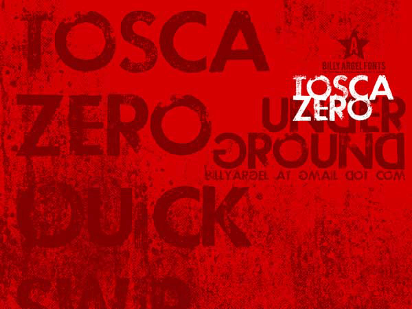 Tosca Zero - Font Illustration