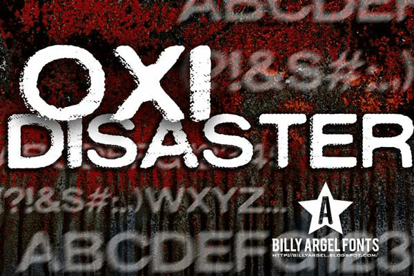 Oxidisaster - Font Illustration