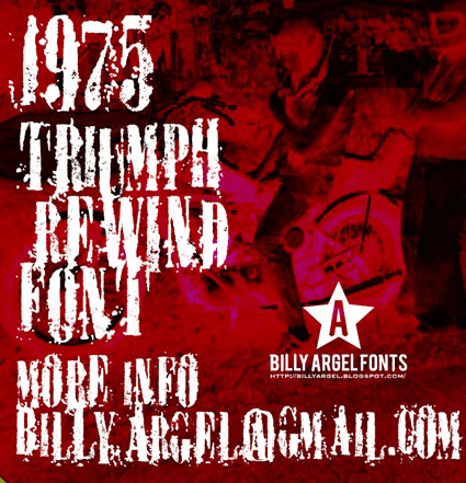 Triumph Rewind - Font Illustration