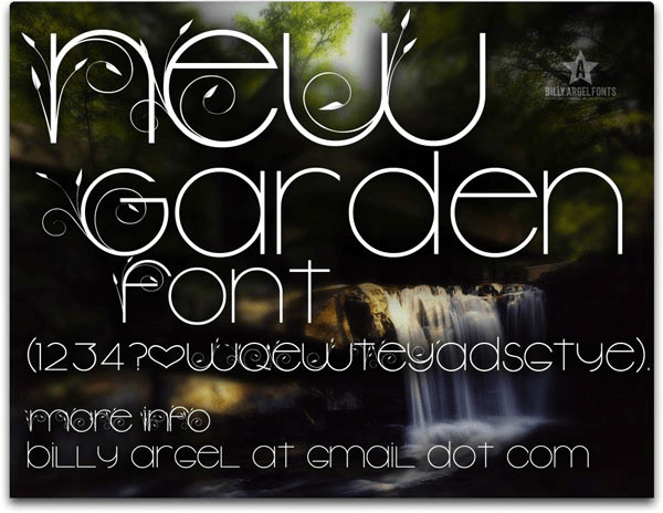 New Garden - Font Illustration