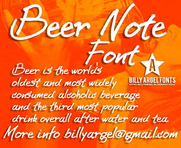 Beer Note - Font Illustration