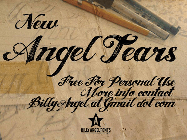 Angel Tears - Font Illustration