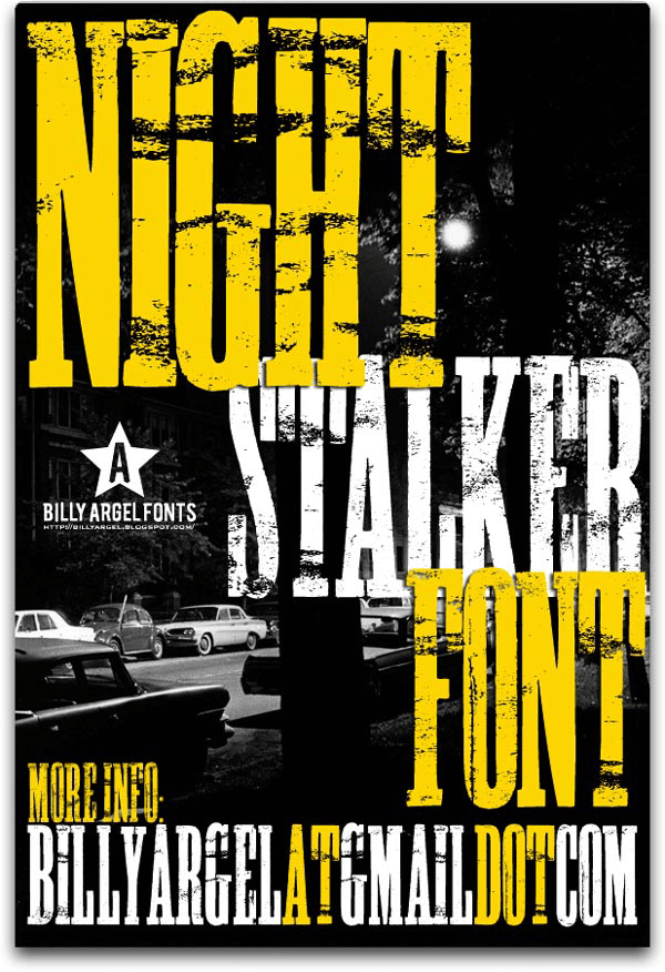 Night Stalker - Font Illustration