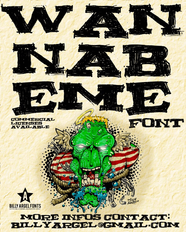 Wannabeme - Font Illustration