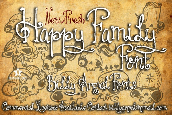 Happy Family - Font Illustration