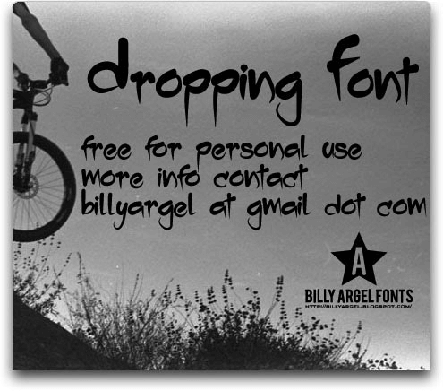 Dropping - Font Illustration