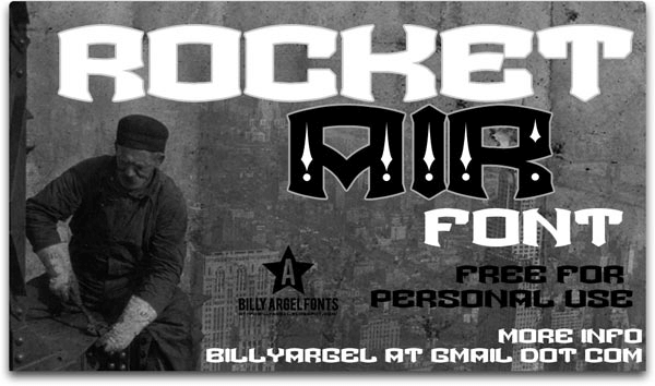 Rocketair - Font Illustration