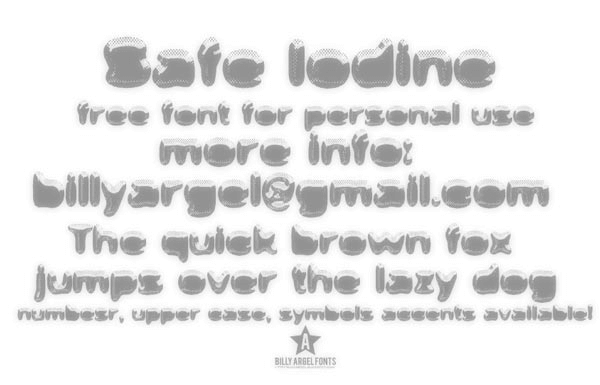 Safe Iodine - Font Illustration