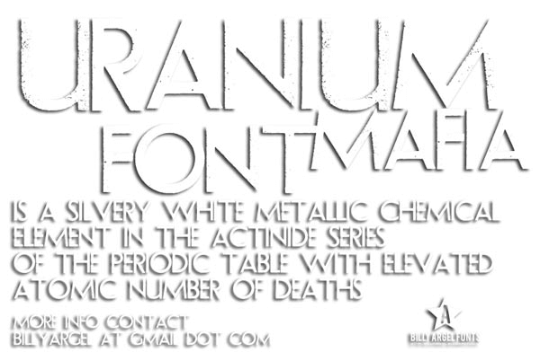Uranium Mafia - Font Illustration