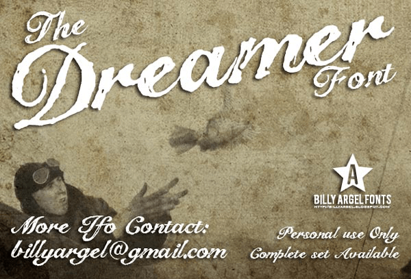 The Dreamer - Font Illustration