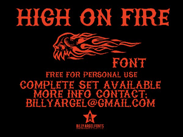 High On Fire - Font Illustration