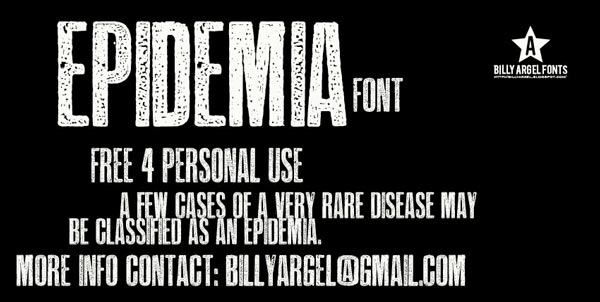 Epidemia - Font Illustration