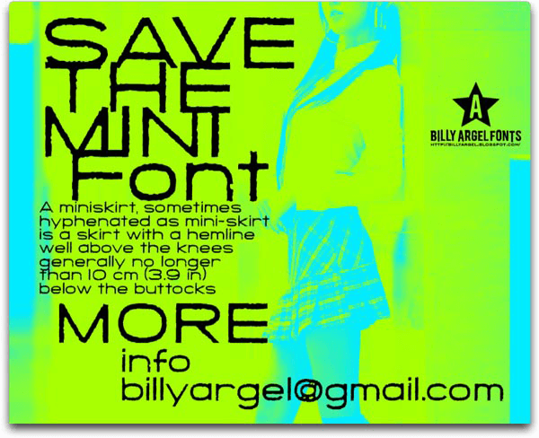 Save The Mini - Font Illustration