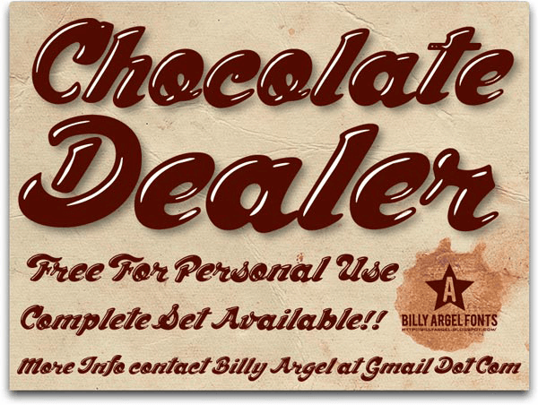 Chocolate Dealer - Font Illustration