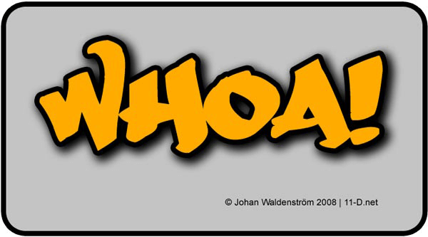 Whoa! - Font Illustration