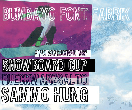 Rueckwarzsalto - Font Illustration