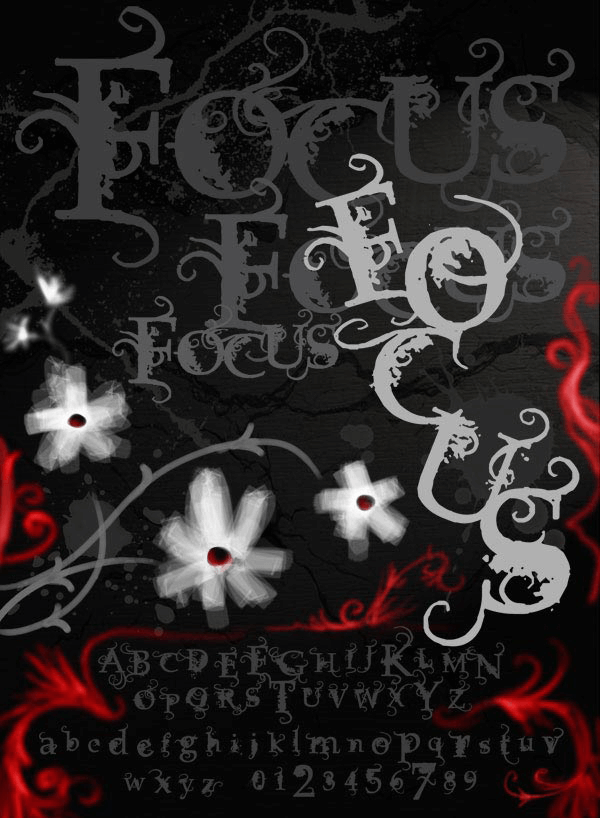 Vtks Focus - Font Illustration