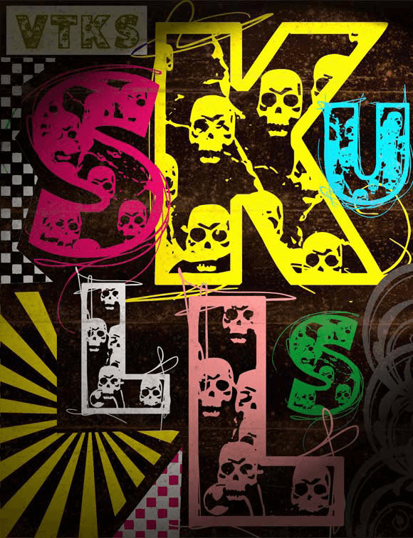 VTKS Skulls - Font Illustration