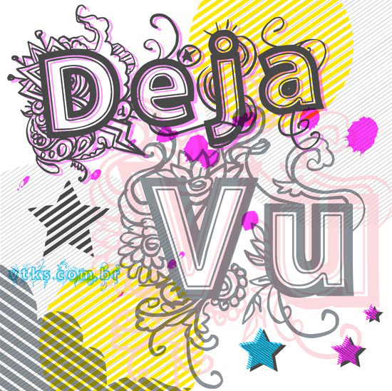 VTKS Deja Vu - Font Illustration