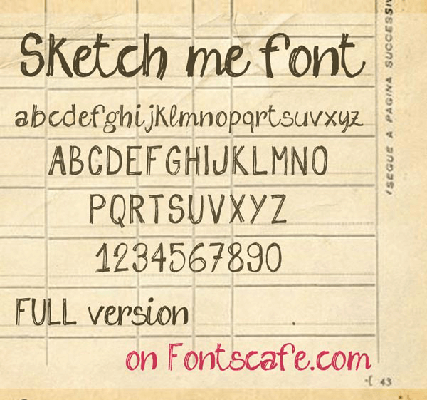 Sketch me - Font Illustration