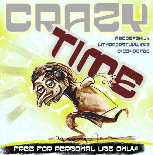 VTKS Crazy Time - Font Illustration