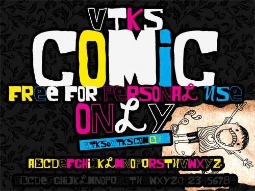 VTKS Comic - Font Illustration