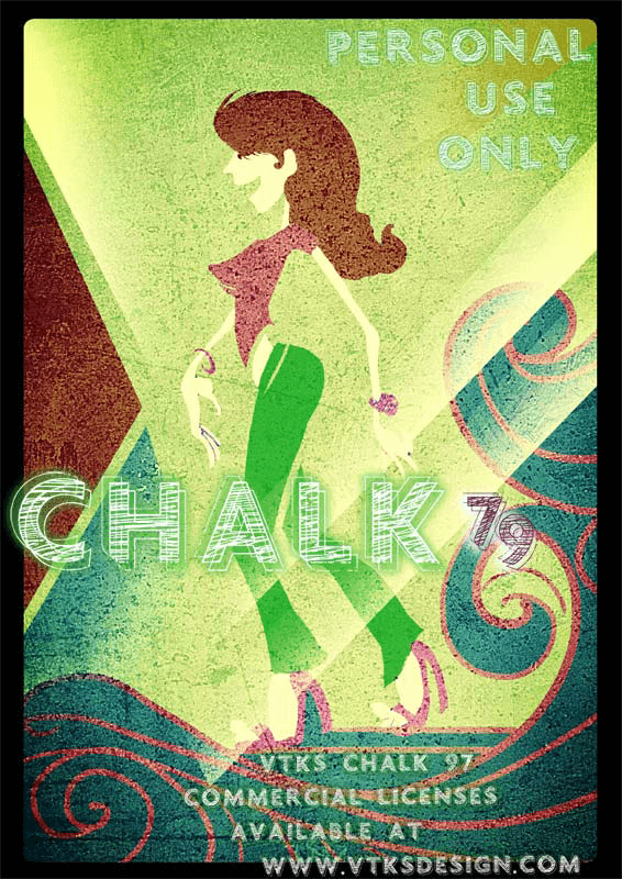 Vtks Chalk 79 - Font Illustration