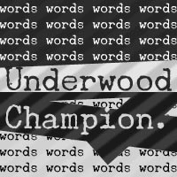 Underwood Champion - Font Illustration