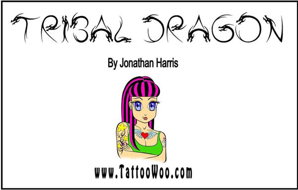 Tribal Dragon - Font Illustration