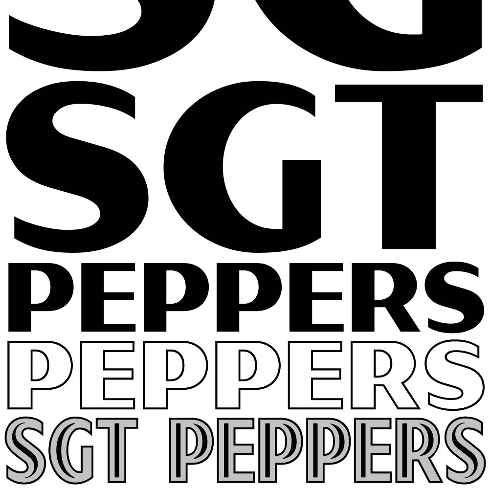 Sgt Peppers Lonely Hearts Club - Font Illustration