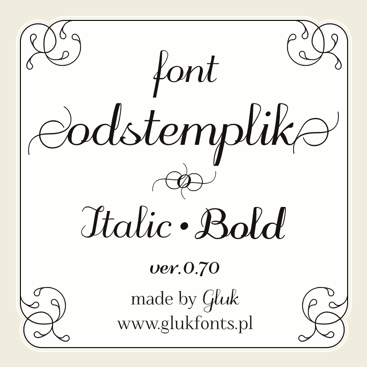 Odstemplik - Font Illustration