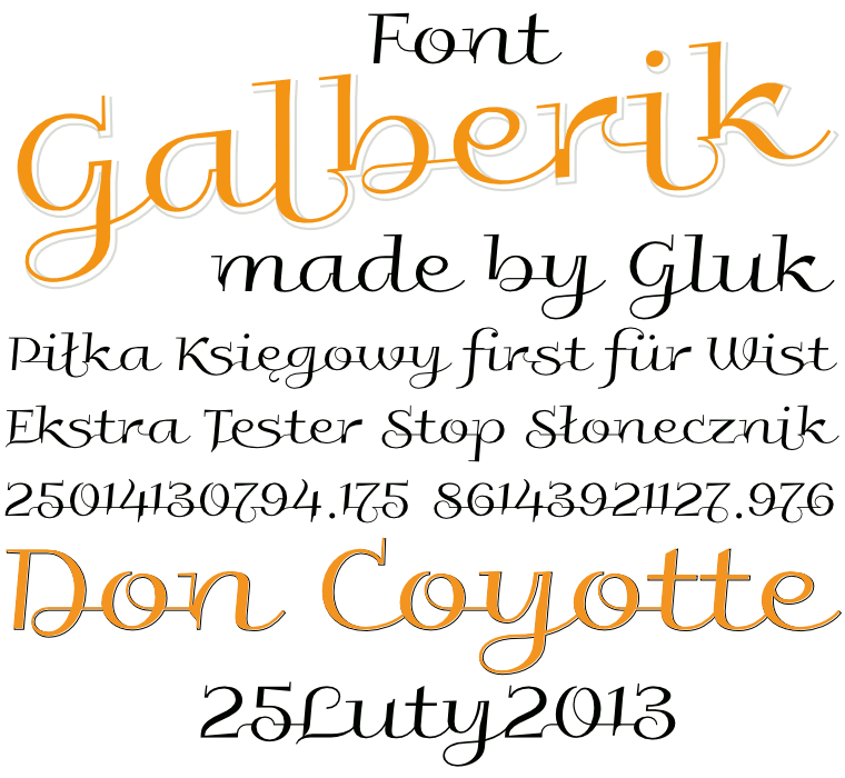 Galberik - Font Illustration