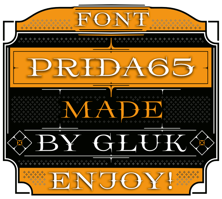 Prida65 - Font Illustration