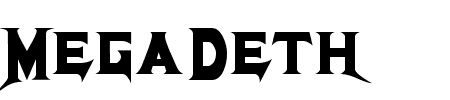 TTF: MegaDeth Schriftart