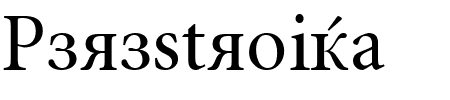Font Perestroika: Mehr Infos & Zeichen Übersicht TTF: Perestroika Font