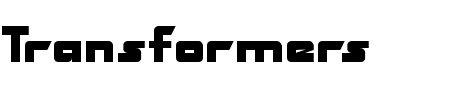 TTF: Transformers Schriftart