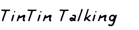 TTF: TinTin Talking Schriftart