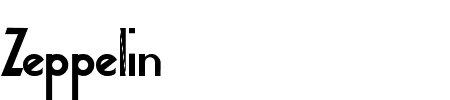 TTF: Zeppelin Schriftart
