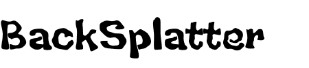 TTF: BackSplatter Schriftart