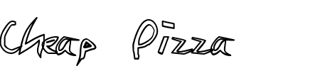 TTF: Cheap Pizza Schriftart