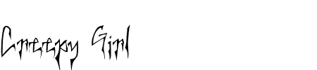 TTF: Creepy Girl Schriftart